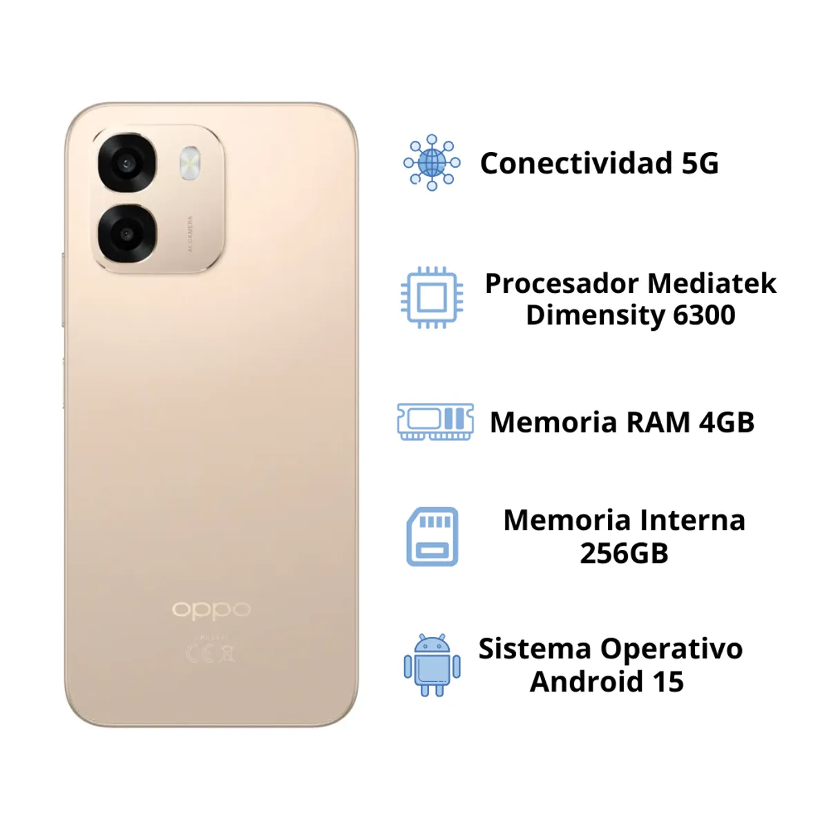 OPPO - Celular Oppo A6 5G 256GB 4GB