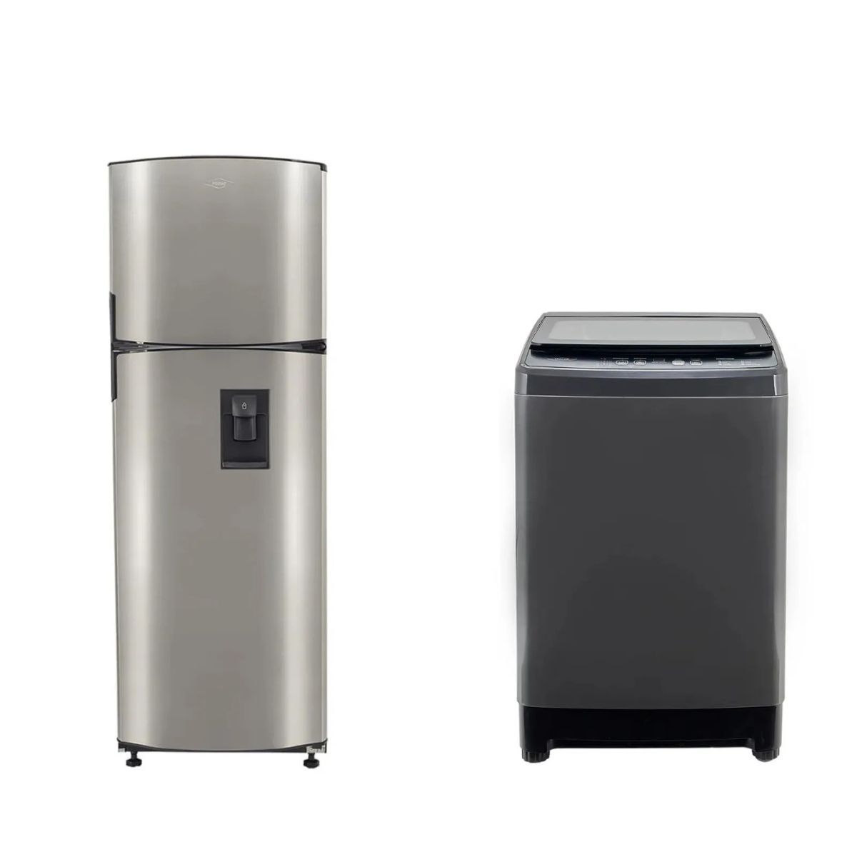HACEB - Combo Haceb Nevera 311 Lts Inox + Lavadora 12.5 Kg Gris
