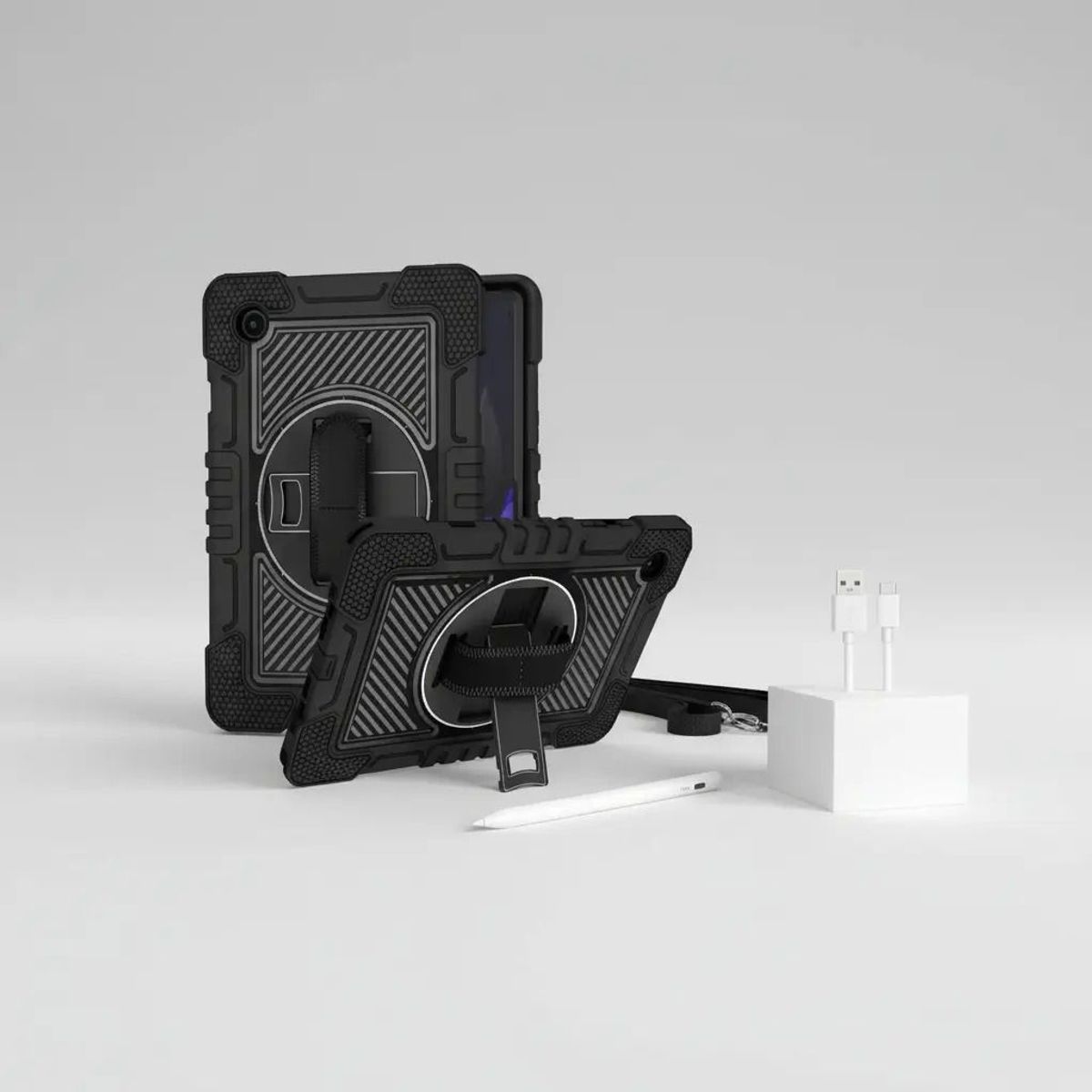 GENERICO - Funda Estuche Protector Antigolpe Con Correa + Lápiz Para SAMSUNG TAB S11 X730 Negro