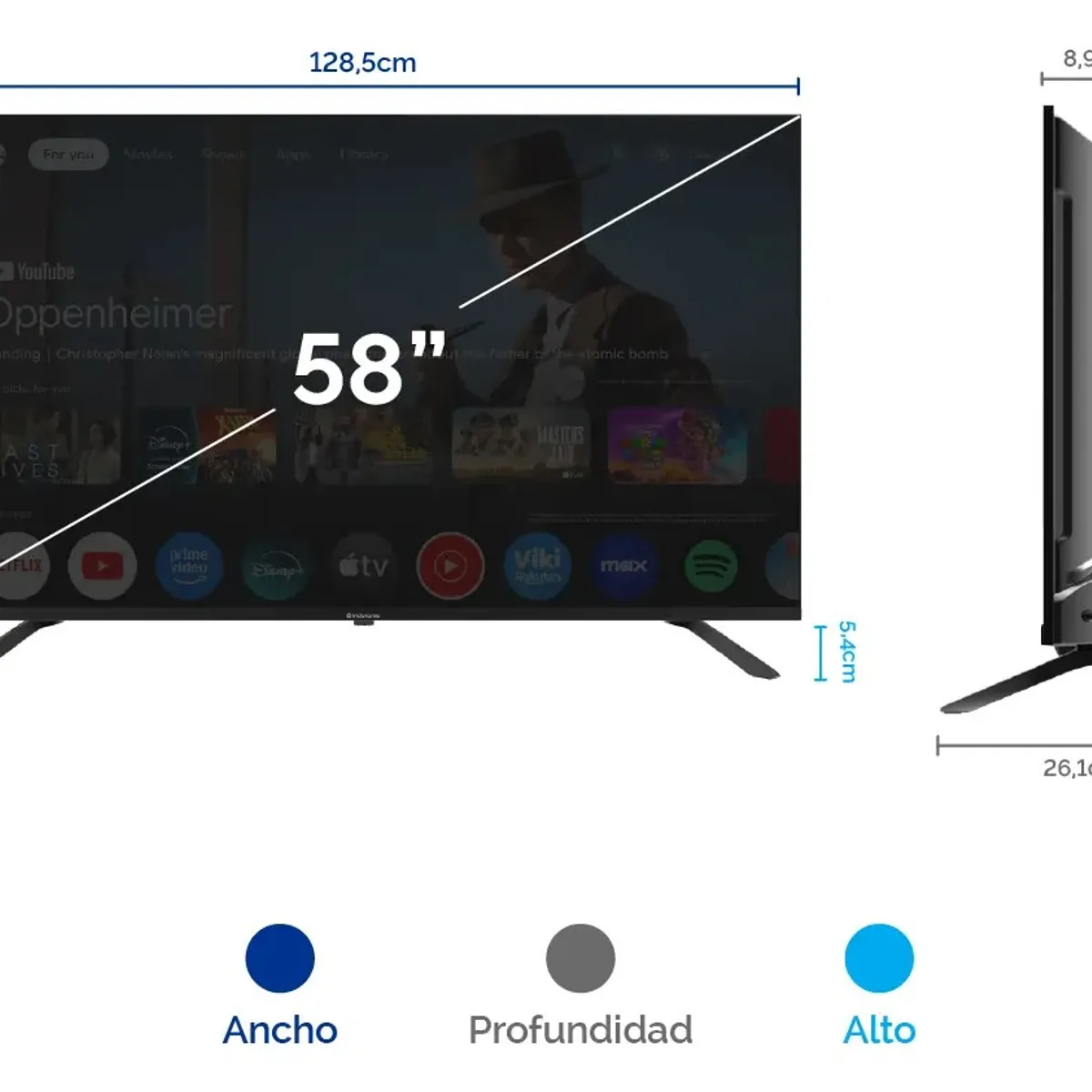INDURAMA - TELEVISOR MARCA INDURAMA TV QLED IND-58UQE11