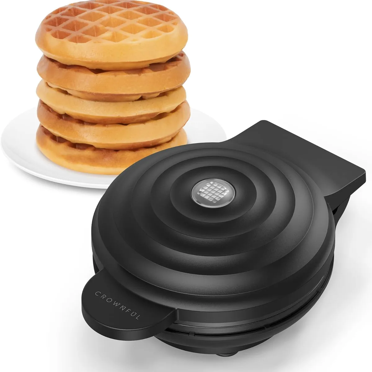 PANDEWAFFLE - Mini Waflera Eléctrica 4 Antiadherente para Waffles, Sandwiches y Otros Snacks