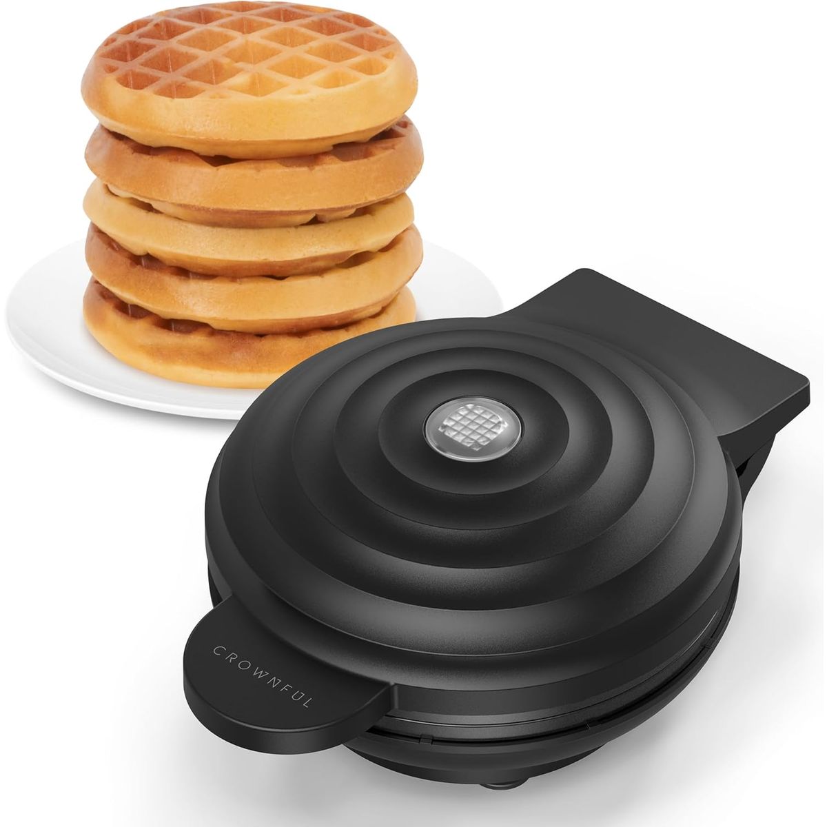 PANDEWAFFLE - Mini Waflera Eléctrica 4 Antiadherente para Waffles, Sandwiches y Otros Snacks