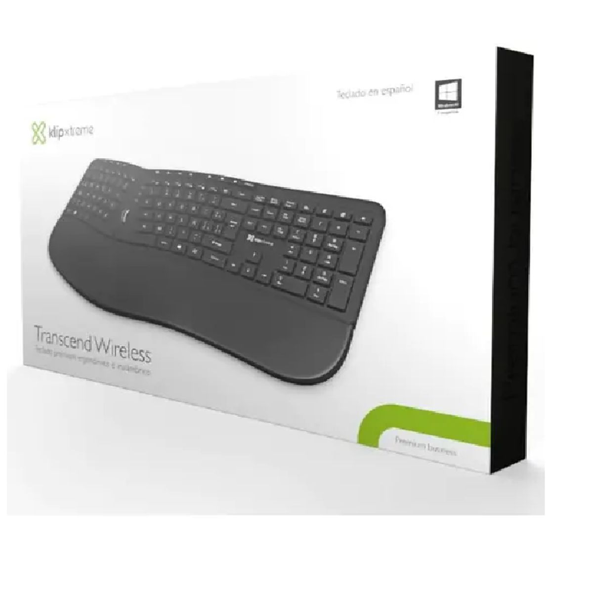 KLIPP - Teclado Klip Xtreme Transcend Wireless Ergonómico - Kbk-530s Color Del Teclado Negro