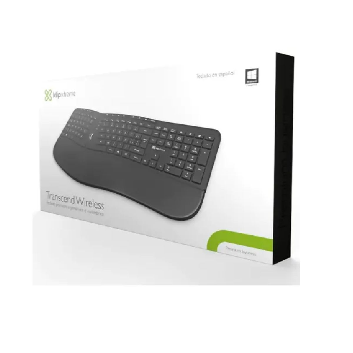 KLIPP - Teclado Klip Xtreme Transcend Wireless Ergonómico - Kbk-530s Color Del Teclado Negro