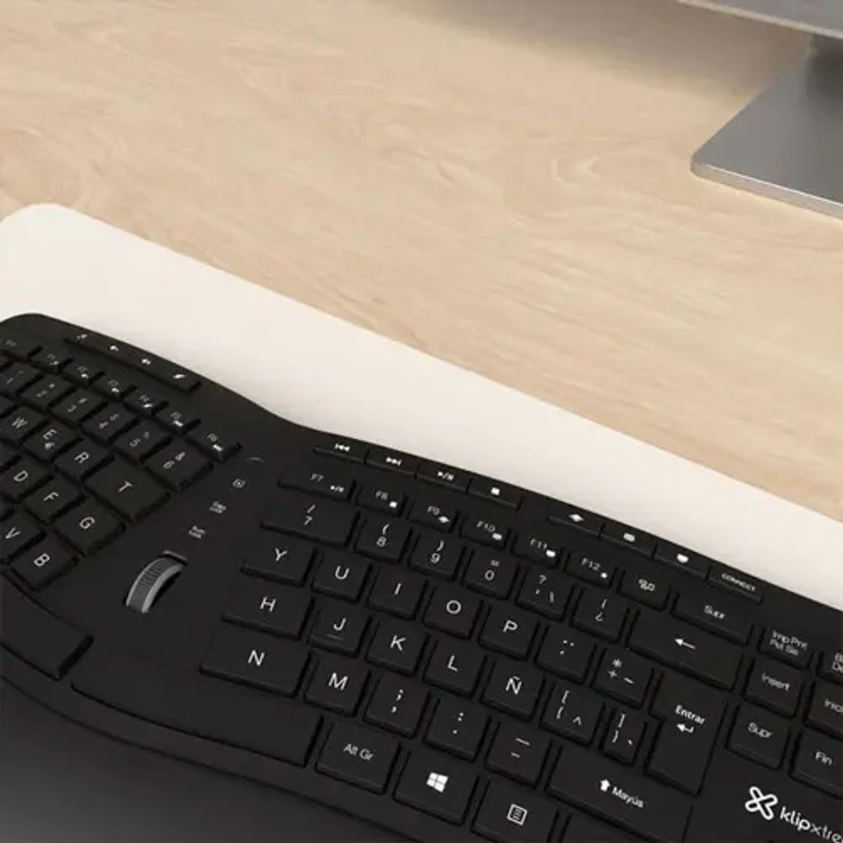 KLIPP - Teclado Klip Xtreme Transcend Wireless Ergonómico - Kbk-530s Color Del Teclado Negro