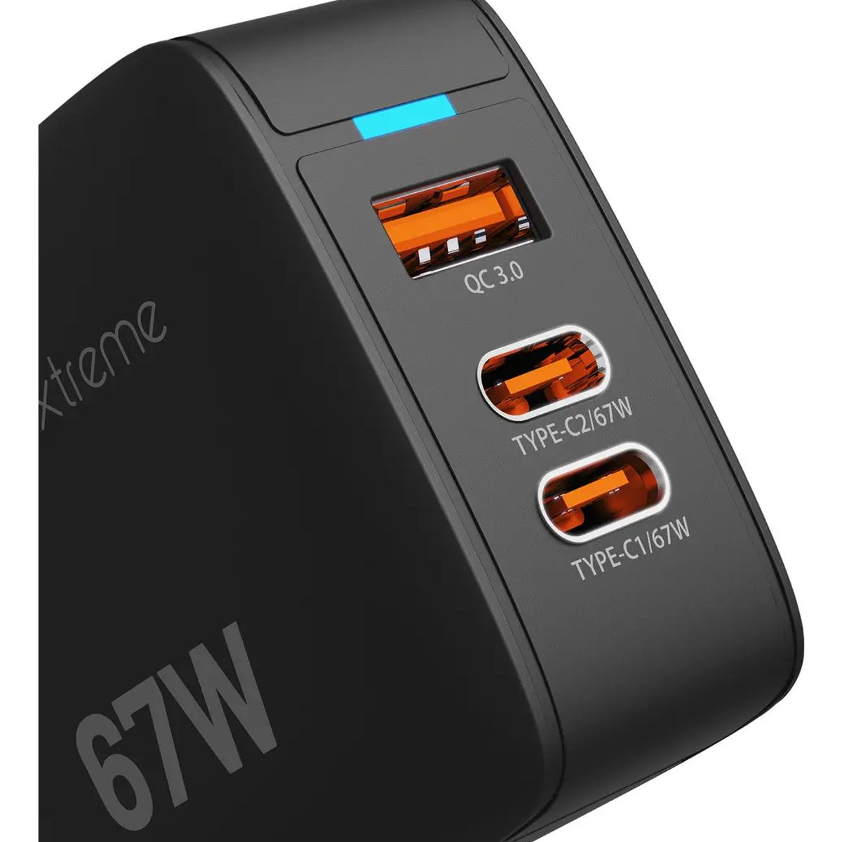 KLIP - Cargador De Pared Klip Xtreme Powerwall 67w 2pusb-c + Usb-a