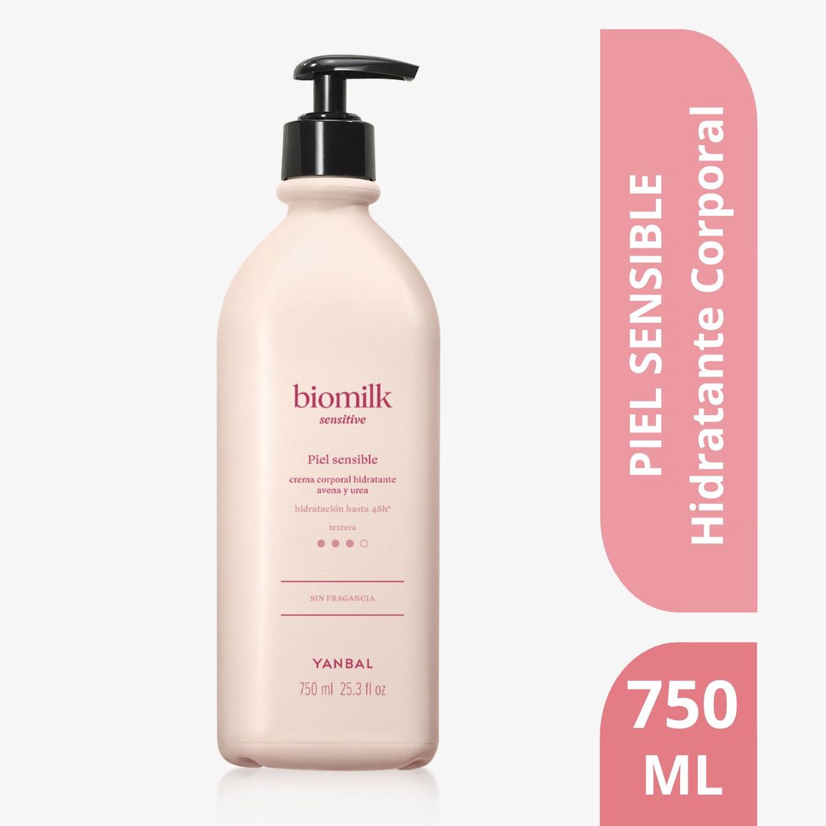 YANBAL - Crema Corporal Piel Sensible Hidratante Biomilk Avena Y Urea 750ml