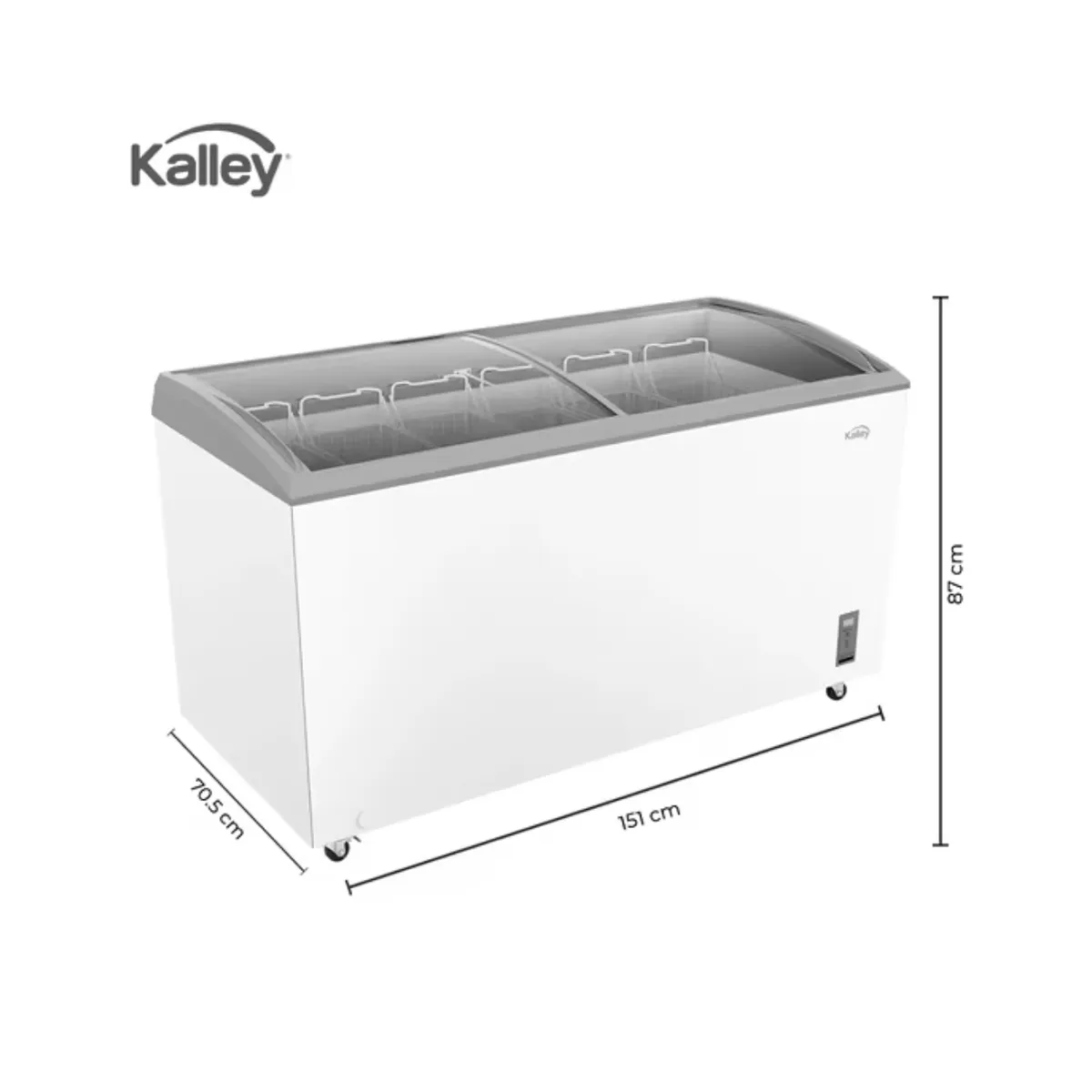 KALLEY - Congelador Vitrina Horizontal Kalley Inverter K-VH405LI