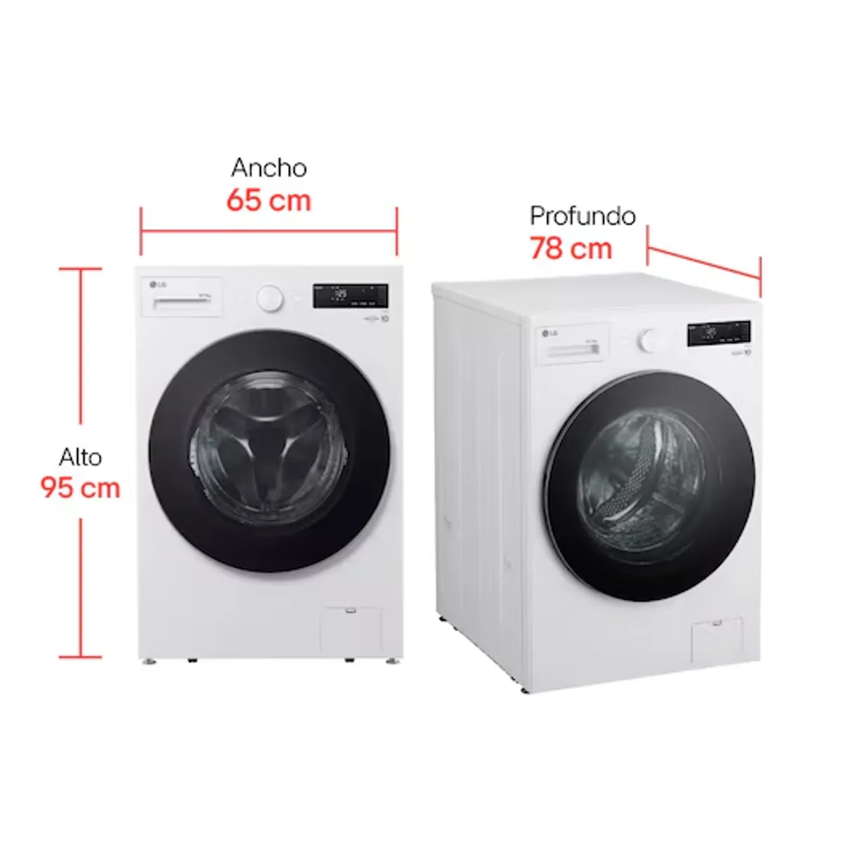 LG - Lavadora Secadora LG 20kg Carga Frontal Aidd Compacta Blanco WD20EWNTS6P.AGWECOL
