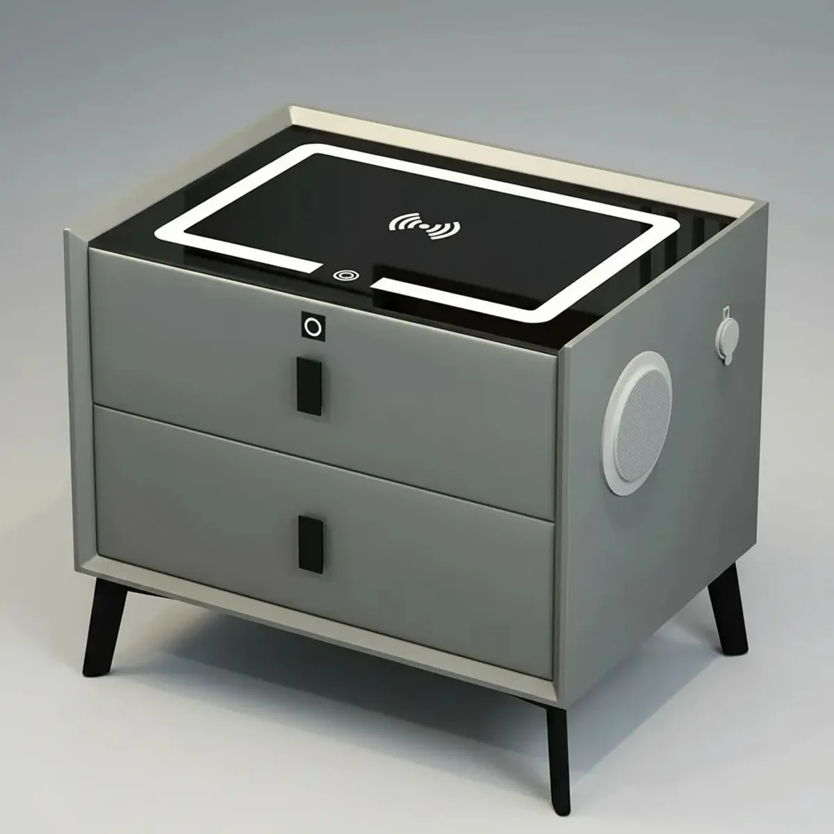 GENERAL ELECTRIC - Mesa De Noche Smart Con Cargador Inalámbrico Parlante Bluetooth Y LED