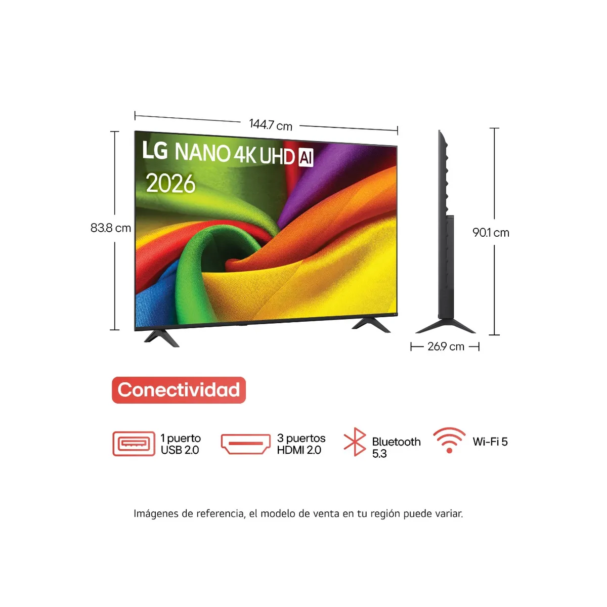 LG - Televisor LG 65 Pulgadas Nano Uhd Evo Ai 4k