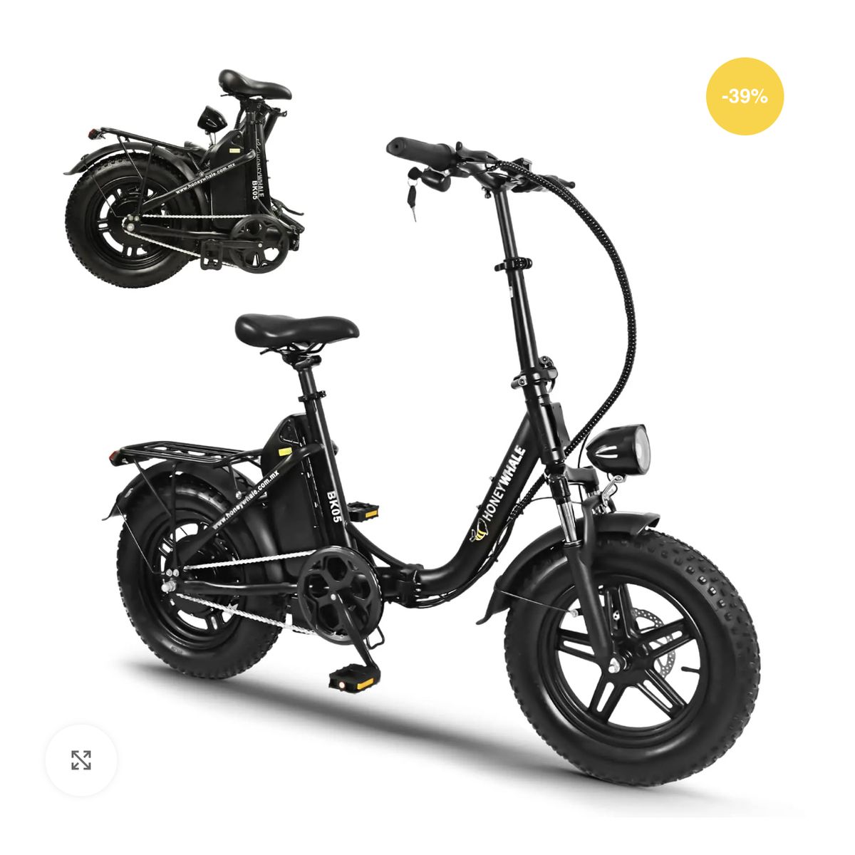 HONEY WHALE - Bicicleta Eléctrica Plegable Honey Whale BK05