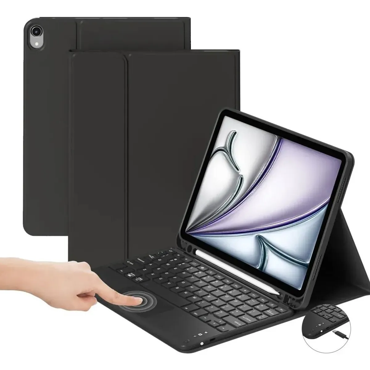 GENERICO - Funda Estuche Con Teclado Trackpad Para Tablet XIAOMI POCO PAD 12.1 Negro