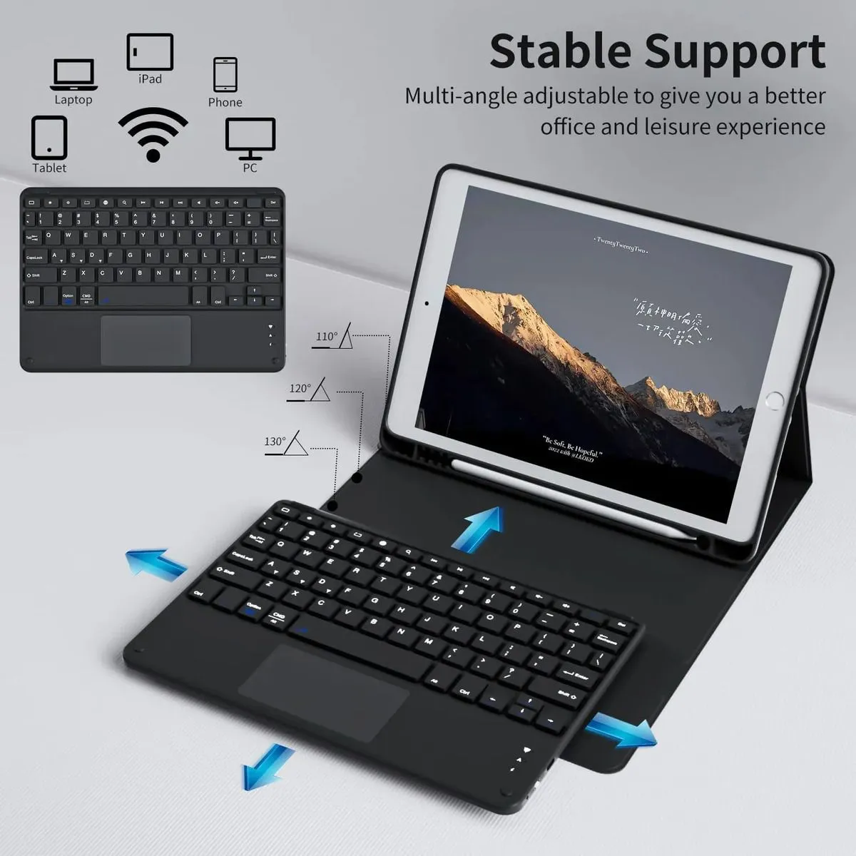 GENERICO - Funda Estuche Con Teclado Trackpad Para Tablet XIAOMI POCO PAD 12.1 Negro