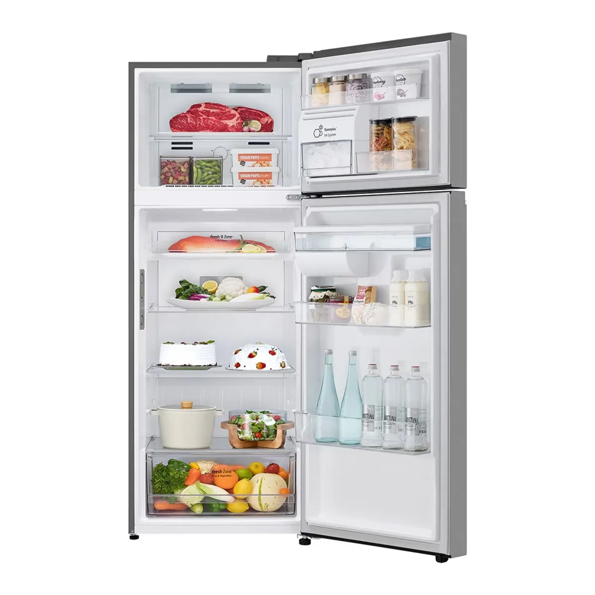 LG - Nevera LG Top Freezer 459 L No Frost Plateada VT45APYCAPYCCLM