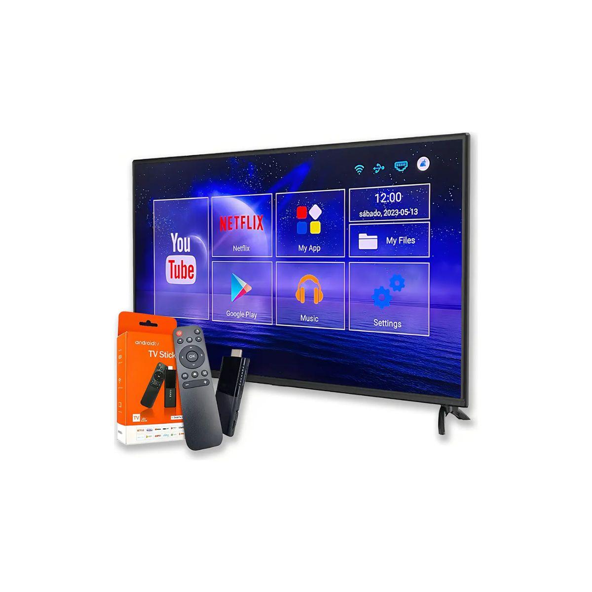 AFM - Tv Stick 4k Android 14.0 128gb 8gb Negro Con Hdmi Netflix Tipo De Control Remoto Estándar
