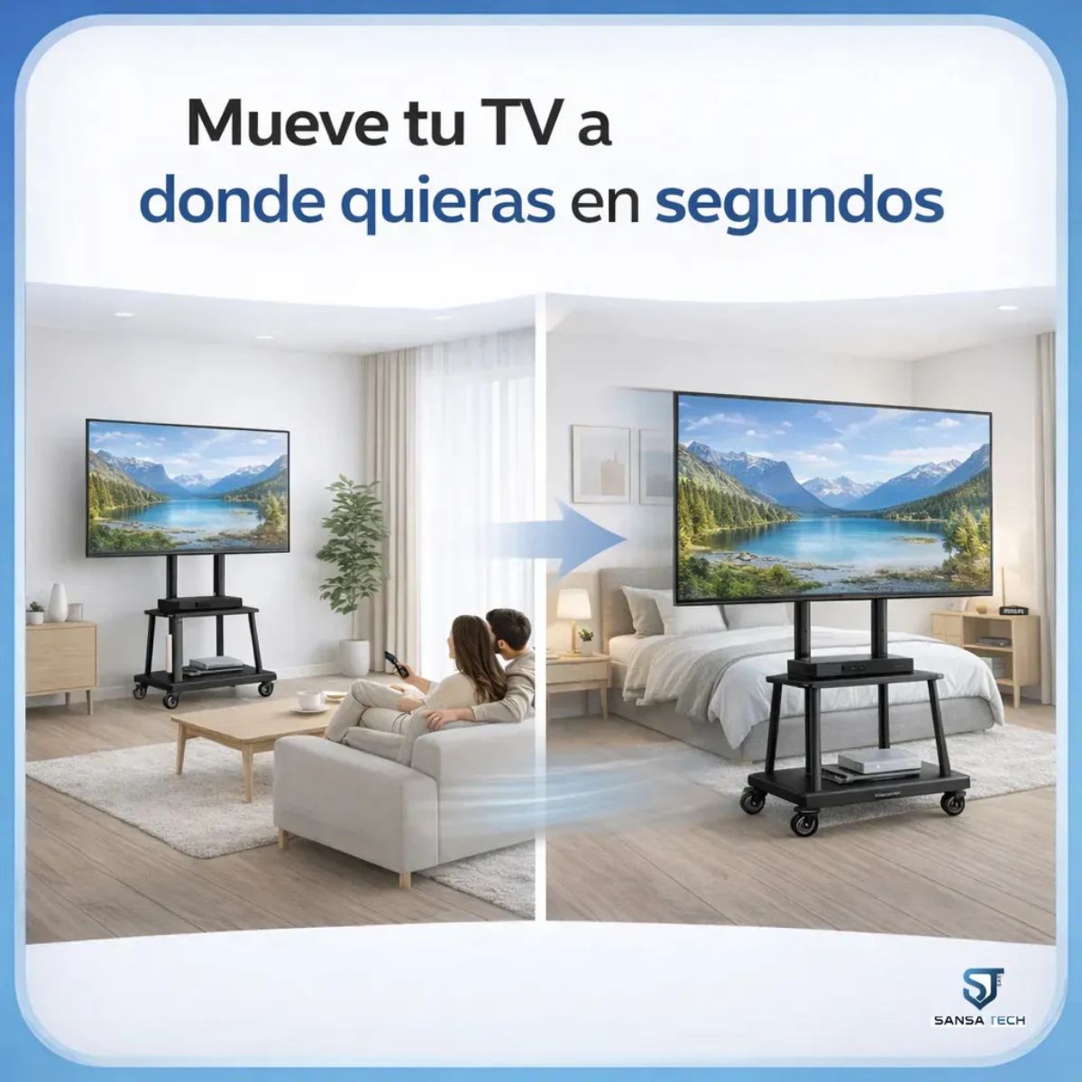 GENERICO - Soporte TV Móvil Pedestal Zenkotech