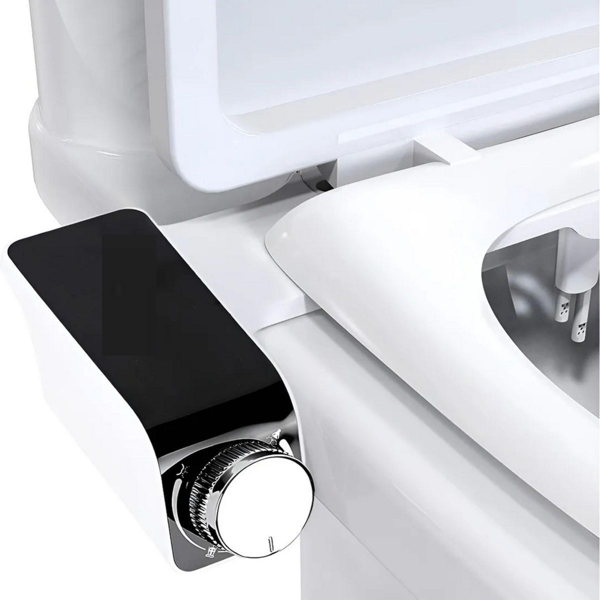 HOMMI - Bidet Sanitario Ajustable Universal Facil de Instalar en Acero Inoxidable Color Blanco