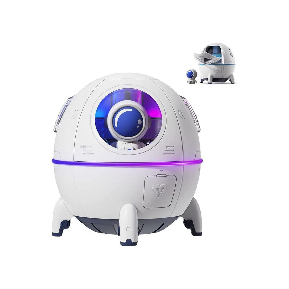 HOMMI - Humidificador Electrico Galaxi Space Capsule Color Blanco Color Blanco