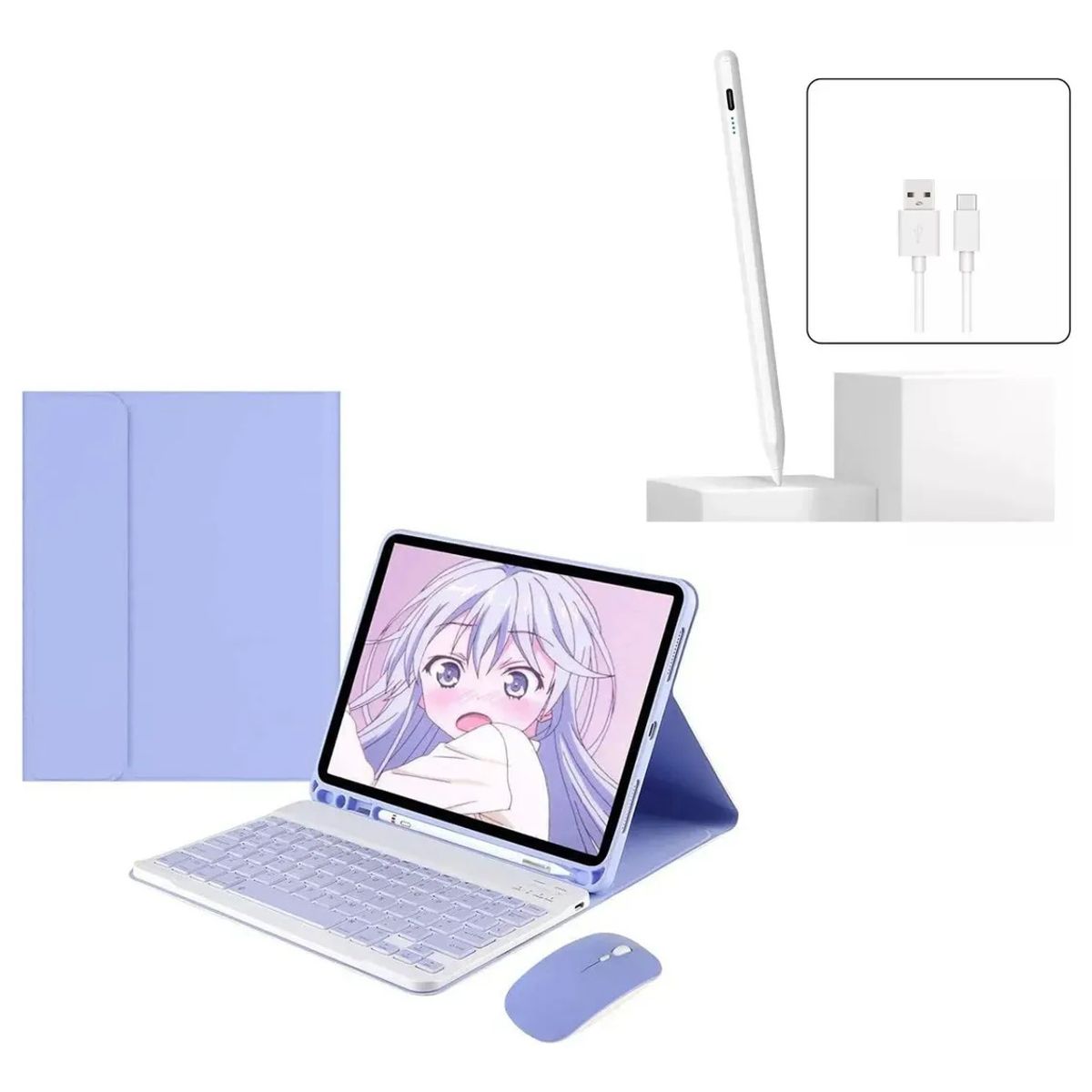 GENERICO - Forro Estuche Teclado+Mouse+Lápiz TABLET XIAOMI POCO PAD 12.