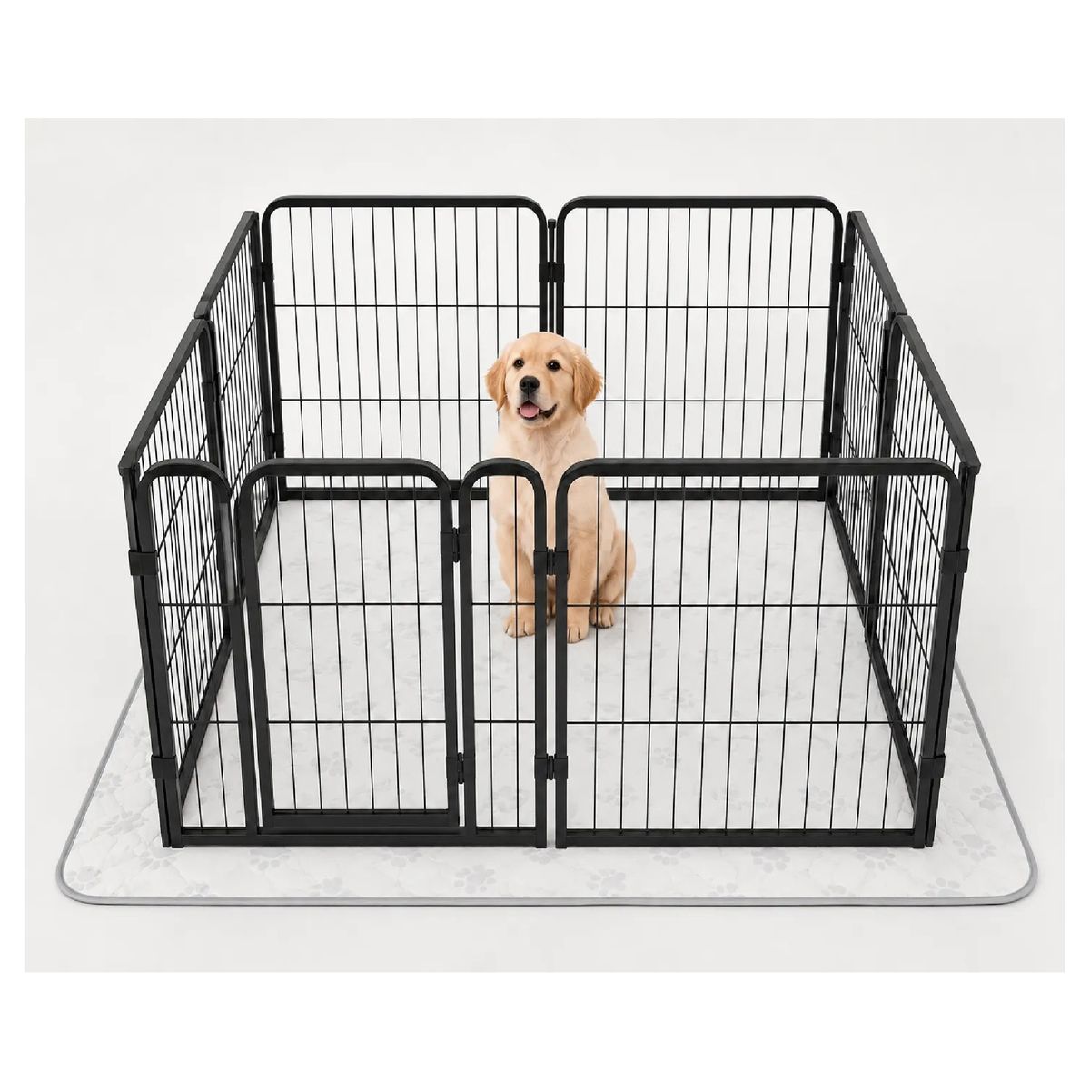 OEM - Corral Para Perros 60 Cm De Altura, Resistente 8 Paneles