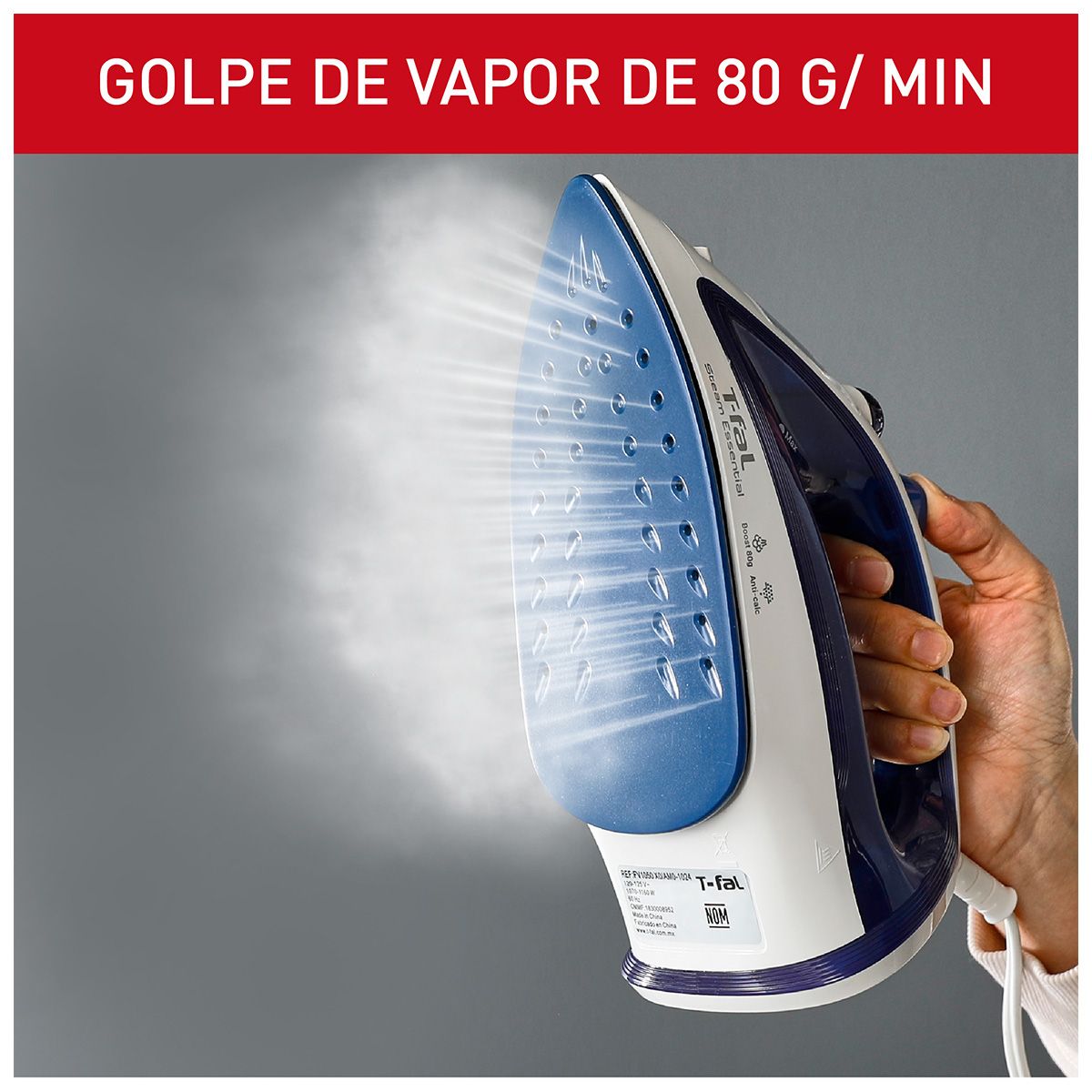 T-FAL - Plancha de vapor T-FAL Steam Essential FV1050X0