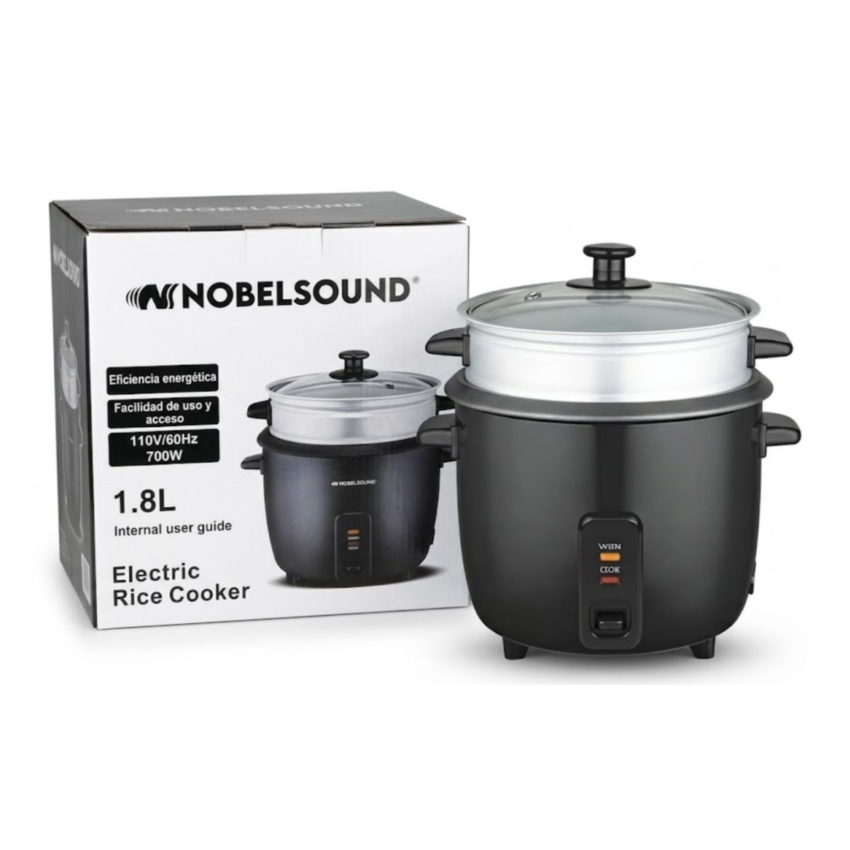 NOBELSOUND - Olla Arrocera Eléctrica 1.8l Automática 700w