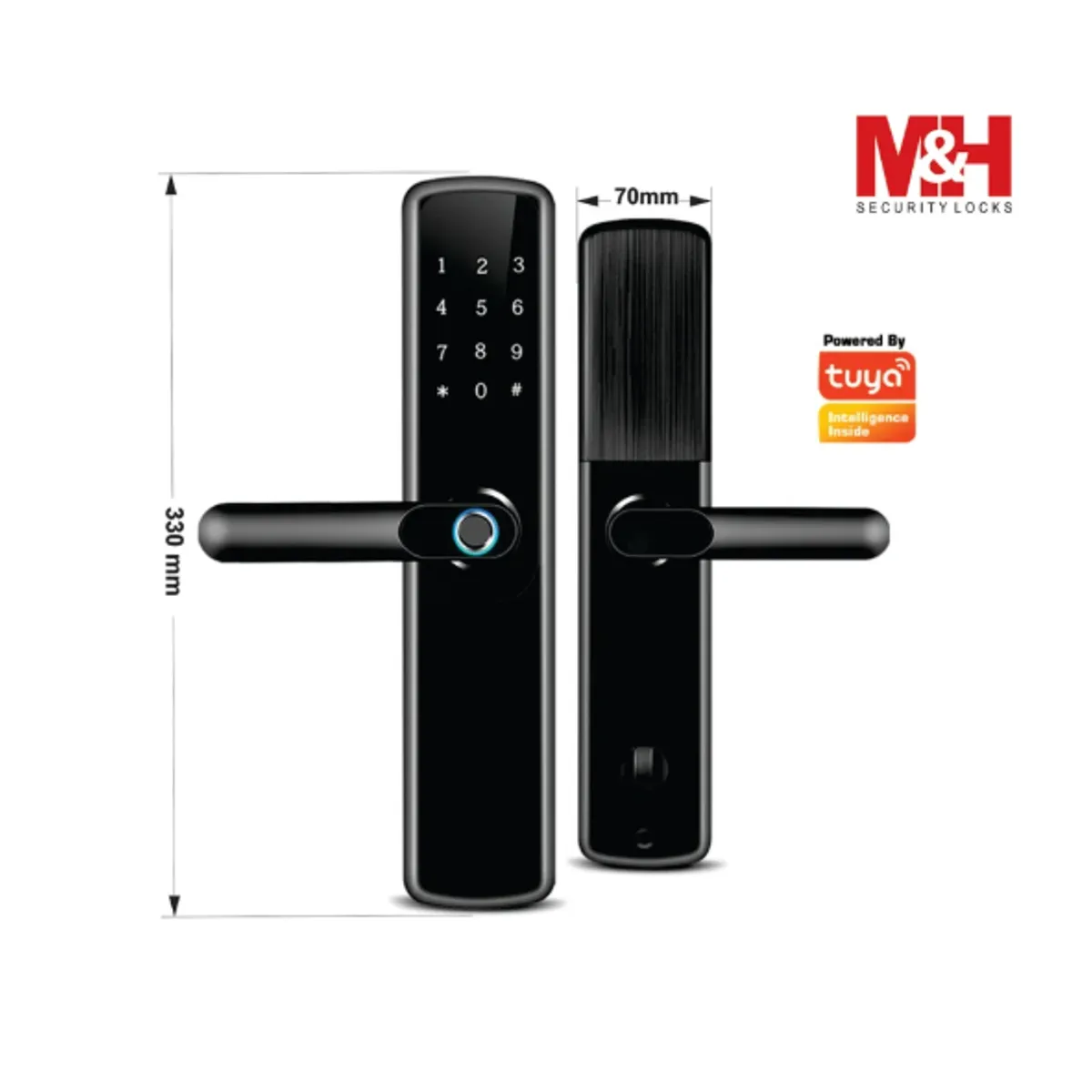 MHA - Cerradura Digital Manija 3 Pasadores Set X 10 Unidades