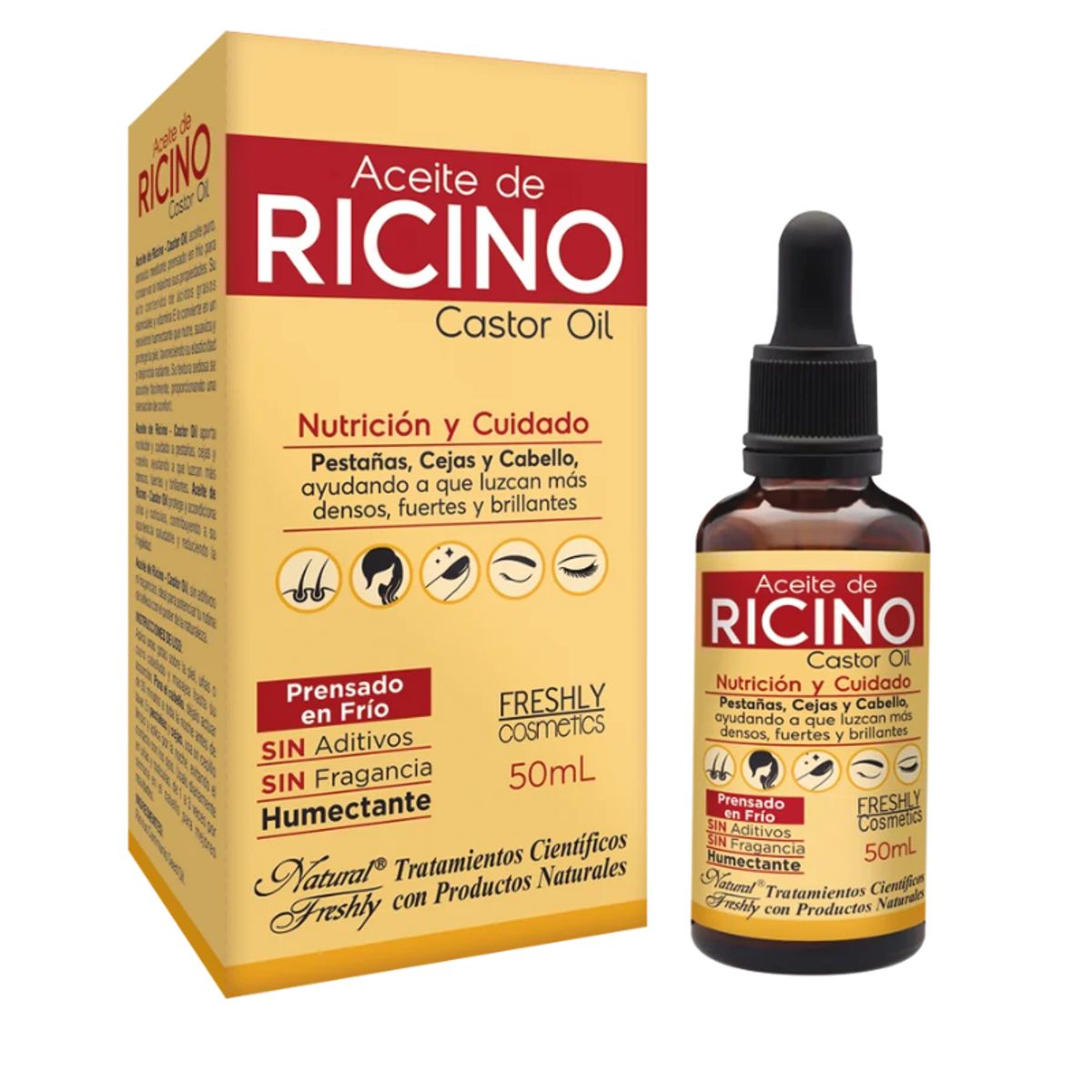 NATURAL FRESHLY - ACEITE DE RICINO X 50 ML/ CASTOR OIL/ NATURAL FRESHLY
