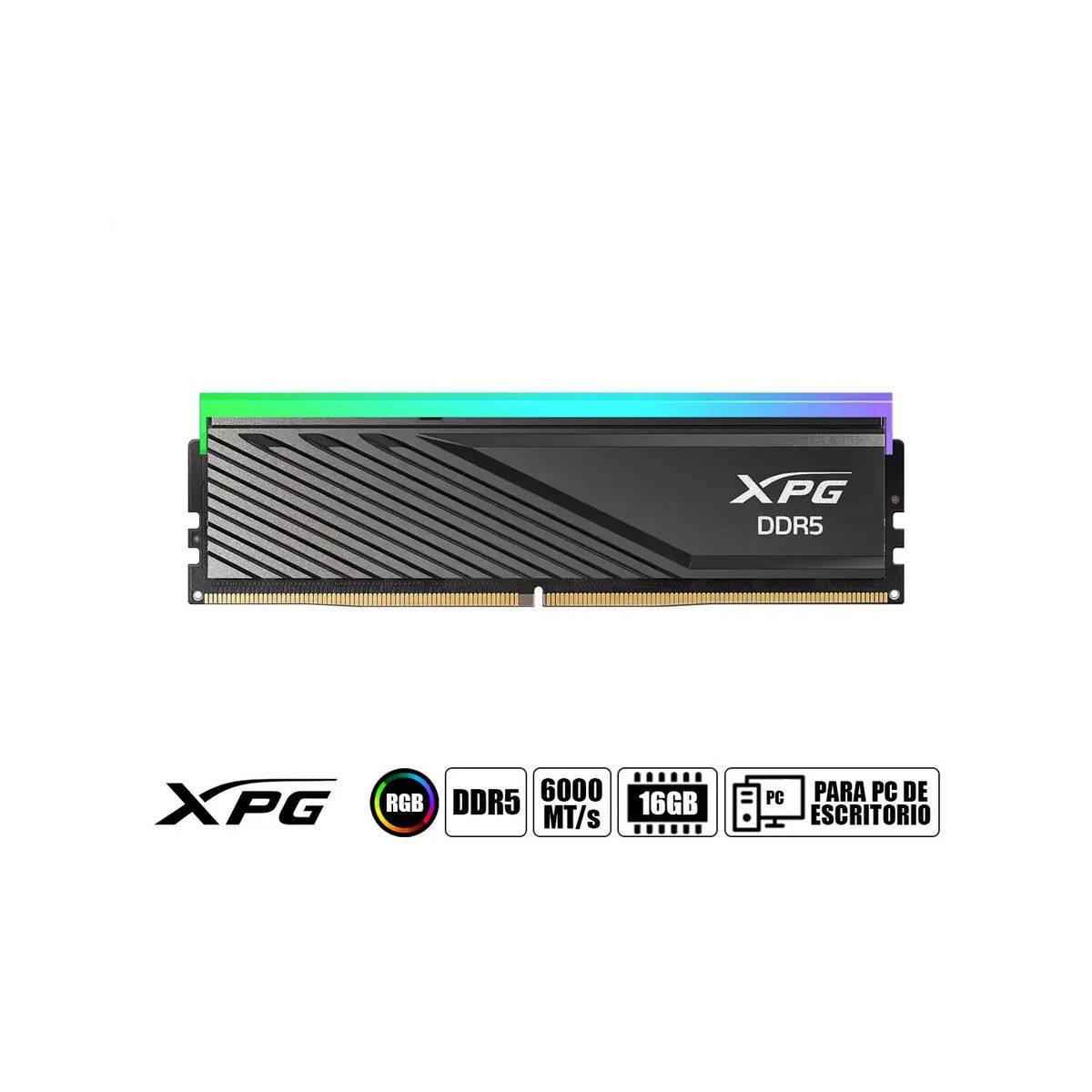 XPG - Memoria RAM XPG LANCER BLADE RGB 16GB DDR5 6000MHz Alta Eficiencia