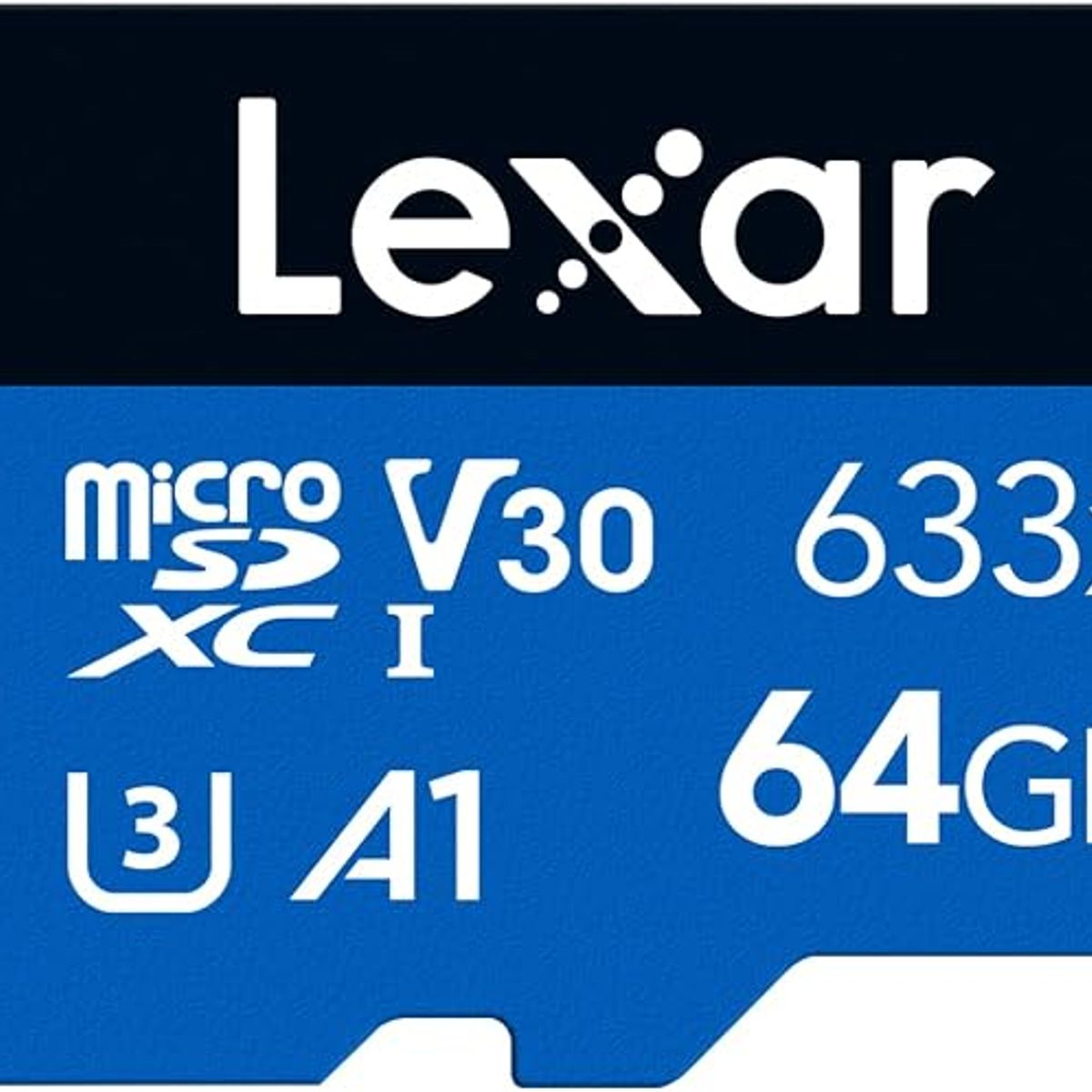 LEXAR - Lexar tarjeta microSDXC UHS-I de 64 GB de hasta 100 MB/s de lectura, A1, clase 10, U3, V30