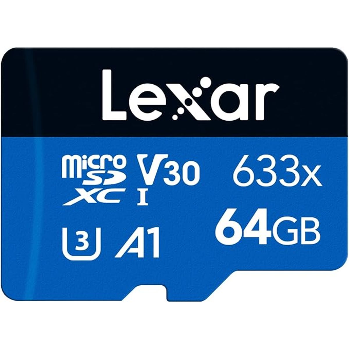LEXAR - Lexar tarjeta microSDXC UHS-I de 64 GB de hasta 100 MB/s de lectura, A1, clase 10, U3, V30