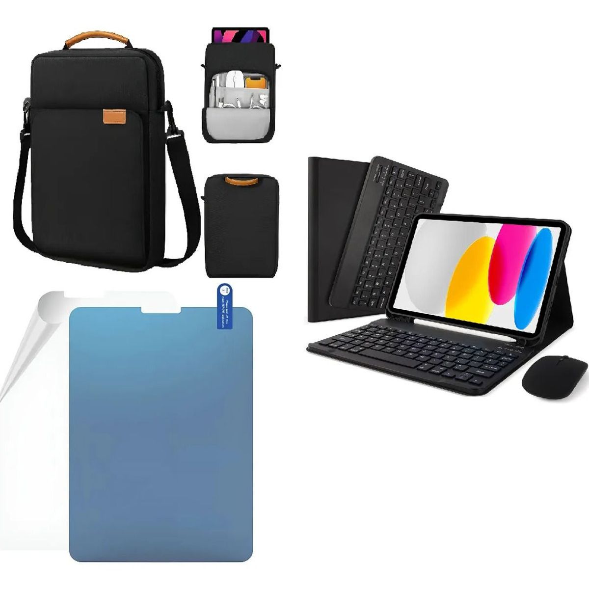 GENERICO - Forro Estuche con Teclado + Mouse + Paper Like + Bolso para TABLET XIAOMI POCO PAD 12.1