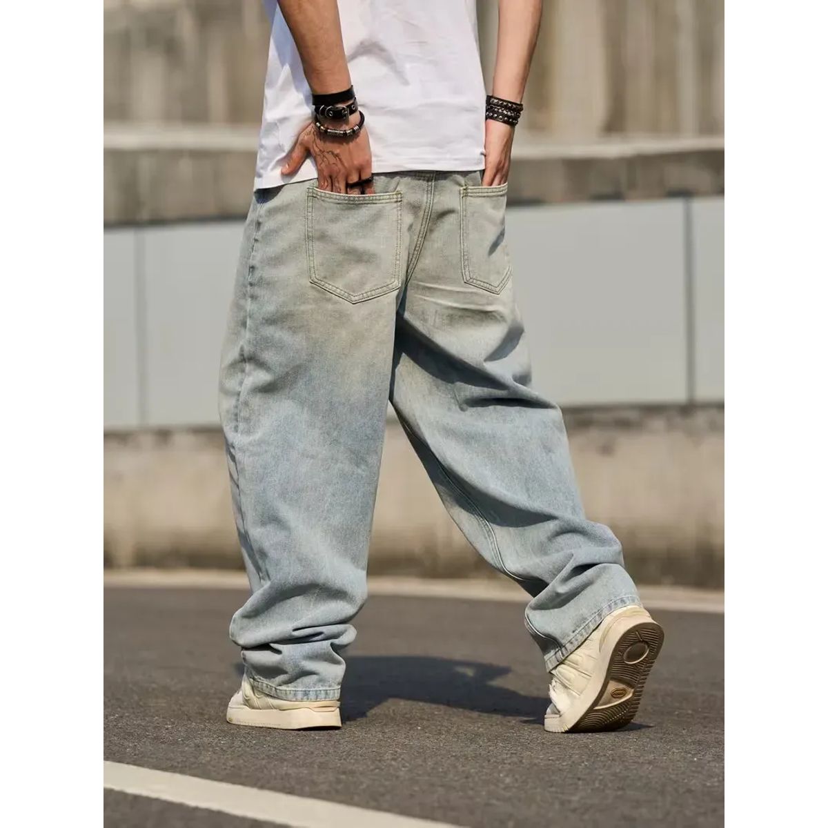 GENERICO - Pantalon Jean Baggy Oversize Ancho Urban Cargo