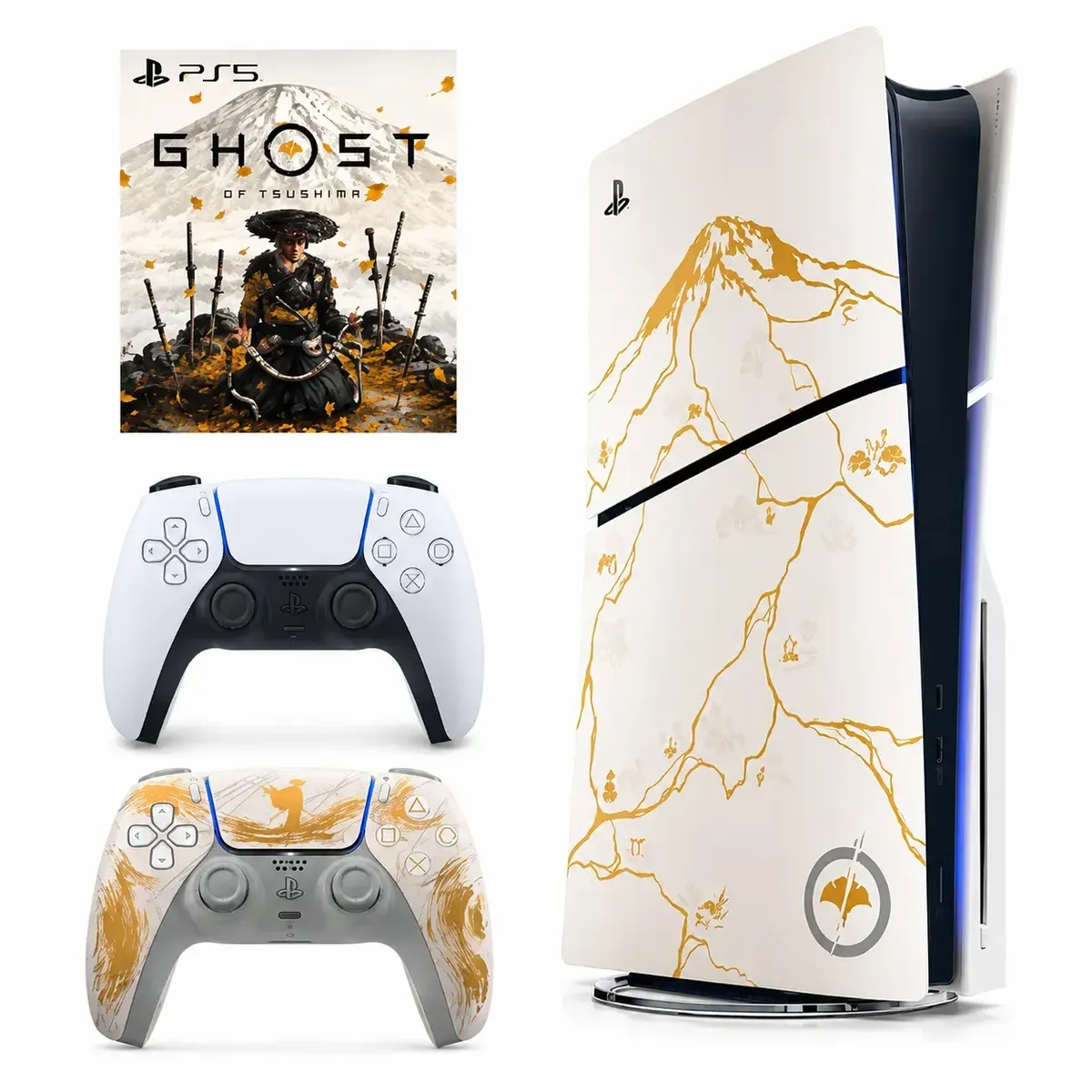 SONY - Consola PS5 Slim Ghost of Yōtei Limited Edition 1 Tb + 2 Controles Sony DualSense
