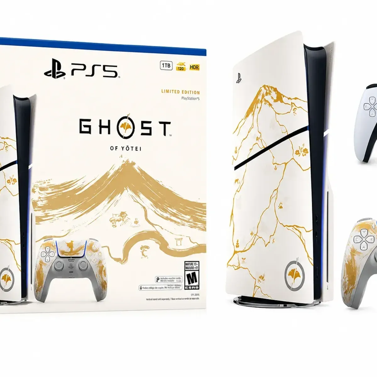 SONY - Consola PS5 Slim Ghost of Yōtei Limited Edition 1 Tb + 2 Controles Sony DualSense