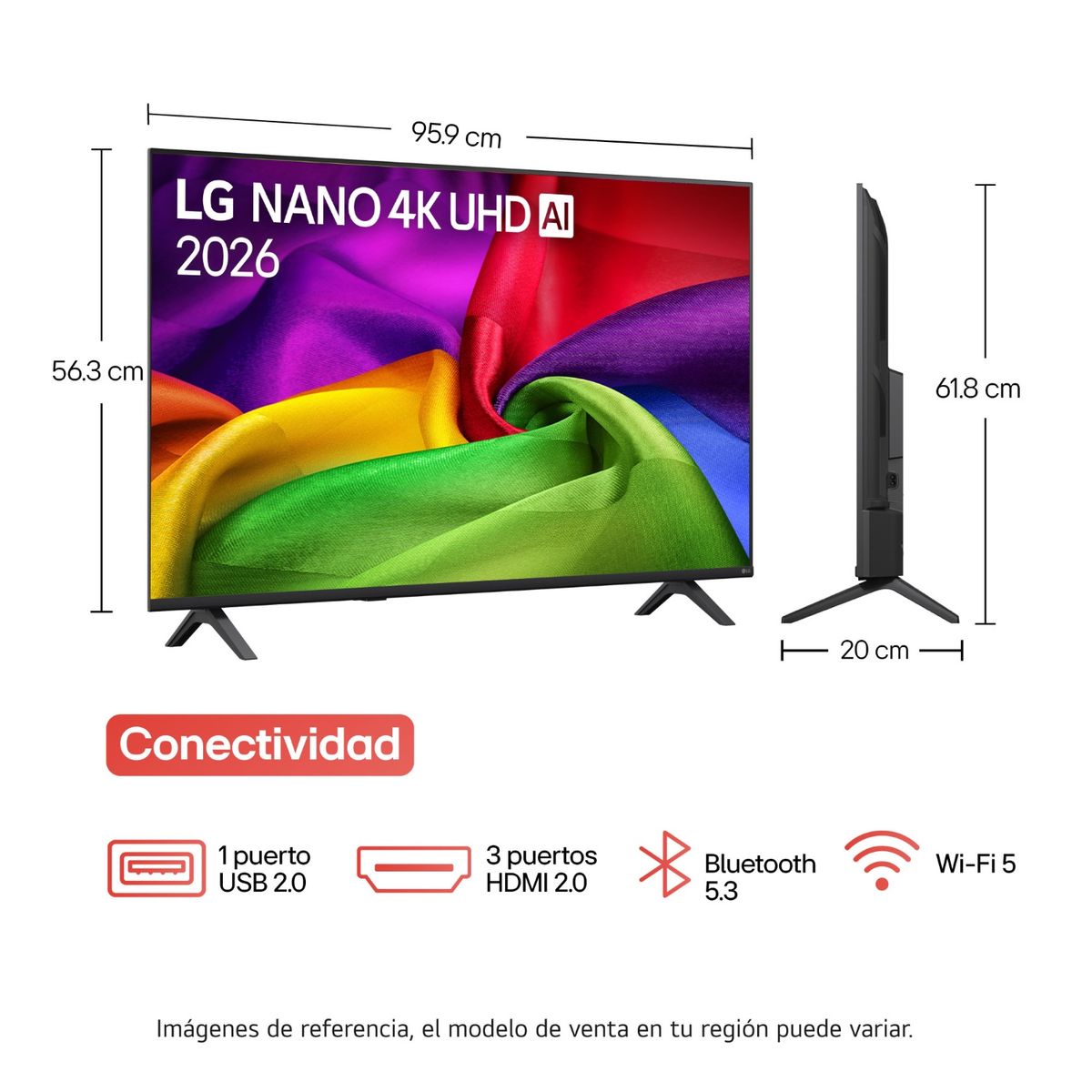 LG - Televisor LG 43 Pulgadas Nano 4k Hdr Smart Tv 43nu850bpsa