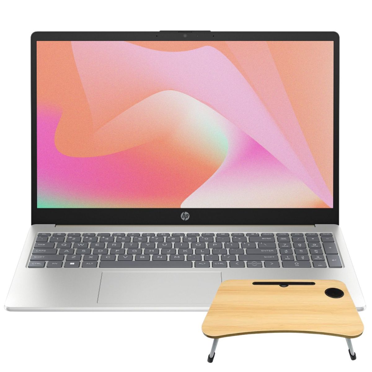 HP - Portátil HP 15-FD0242LA Intel Core I3 100U 16GB 512GB SSD 15.6 Dorado + Soporte de Mesa