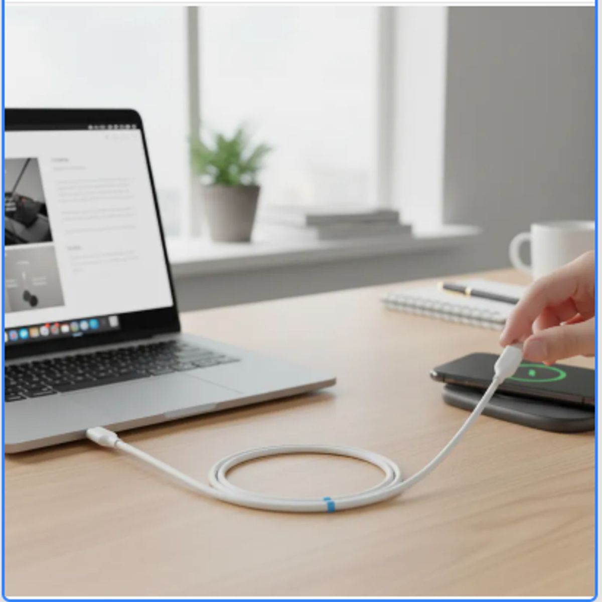 1 HORA - Cable Micro Usb V8 2.1 Amp/ Datos 2m Máxima Capacidad Carga Color Blanco