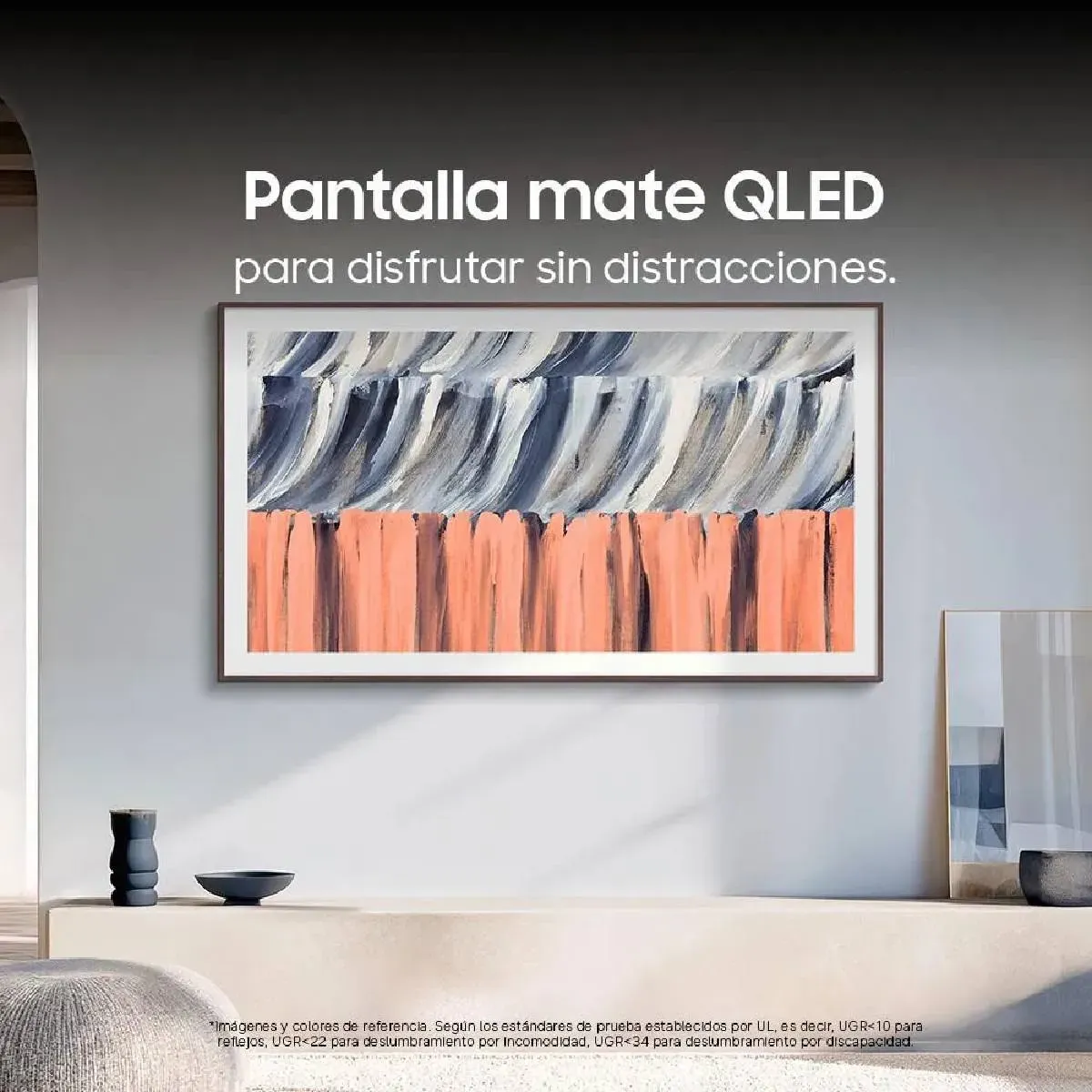SAMSUNG - Televisor Samsung 55 pulgadas The Frame Qled 4K + Soporte VG-SCFT55BW/RU F-QN55LS03HEKB