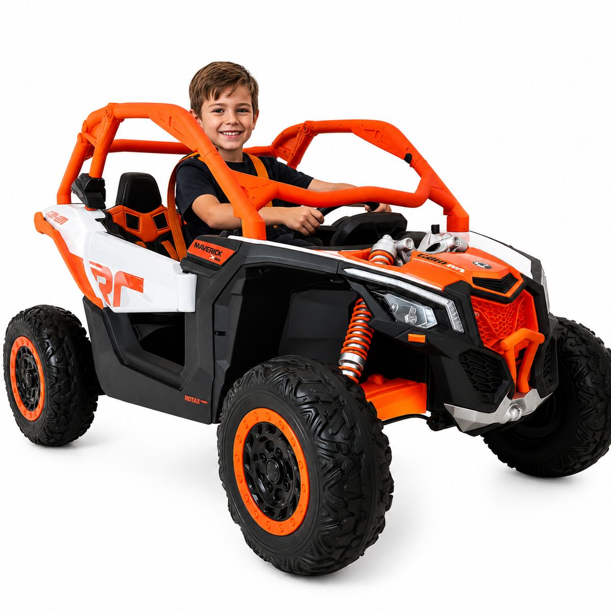 CAN AM - Carro Eléctrico Infantil Can-Am Maverick 4x4 24V Licenciado con 5 Motores y Pantalla Multimedia