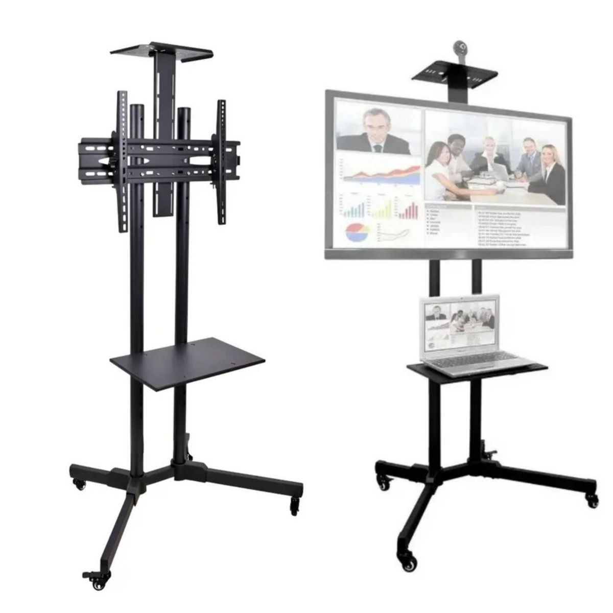 GENERICO - Soporte para Tv Pedestal Móvil con Ruedas 32 a 70 Pulgadas en Acero