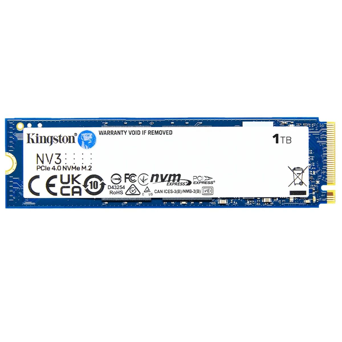KINGSTON - SSD NVMe Kingston NV3 1TB M.2 6000x4000 Rendimiento Premium y Sistema Estable