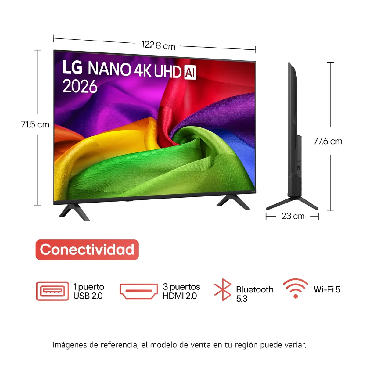LG - Televisor 58 Pulgadas Nano UHD 4k Smart TV 58NU850BPSD.AWCQ