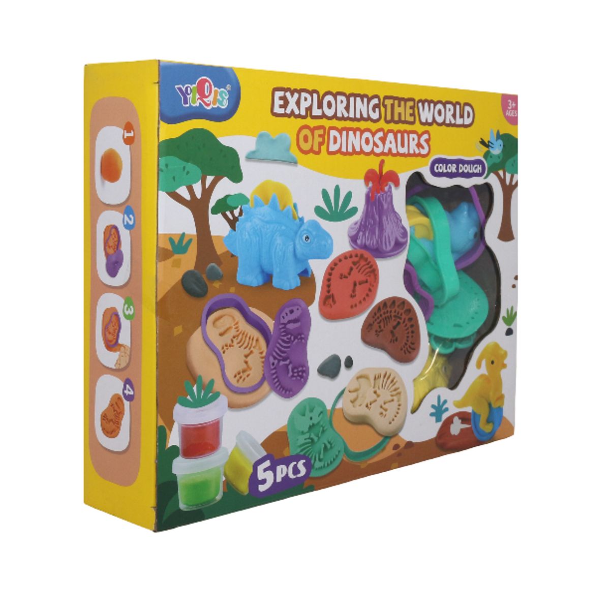 JUGUETELANDIA - PLASTILINA FOSILES DE DINOSAURIO CAJA