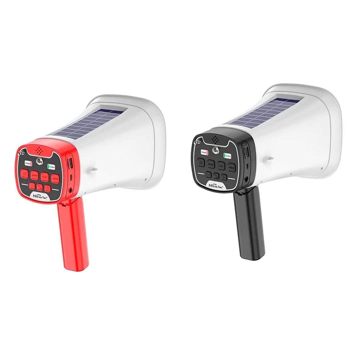 NANO-TEC - Megafono Recargable Solar Bluetooth Usb