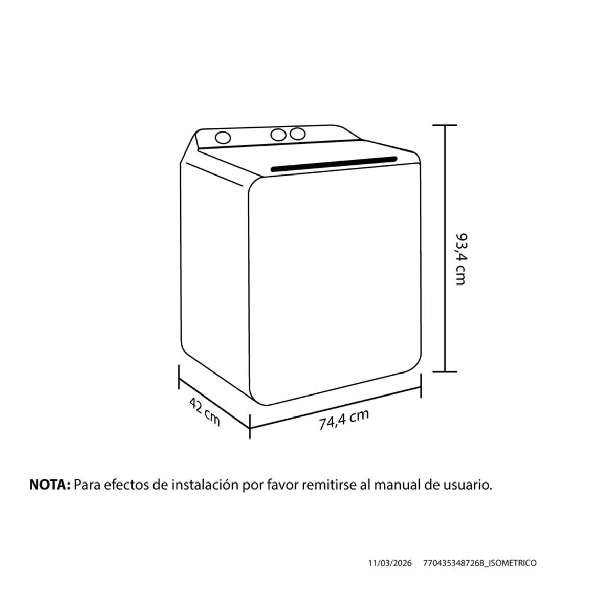 HACEB - Lavadora Haceb Carga Superior 9 Kg Semiautomatica LSA09 Blanco -