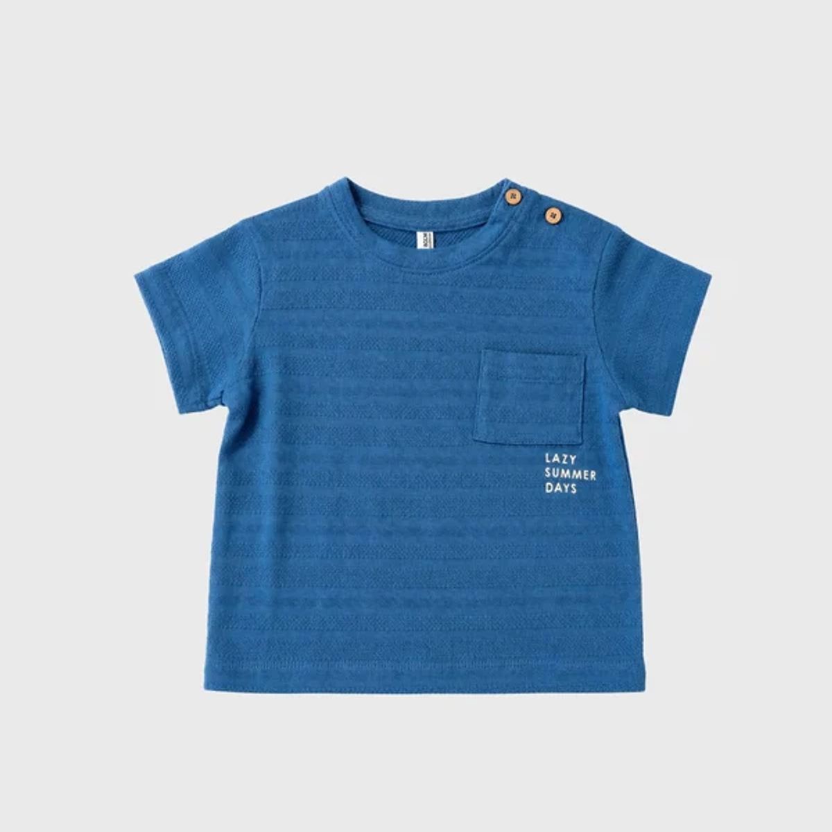 LOSAN - Camiseta Bolsillo Botones Azul Losan