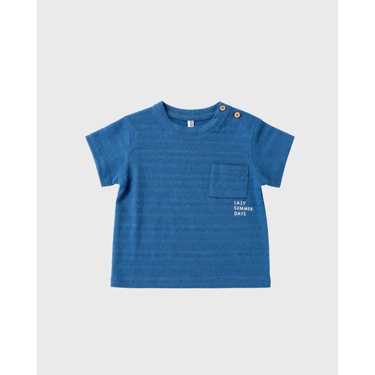 LOSAN - Camiseta Bolsillo Botones Azul Losan