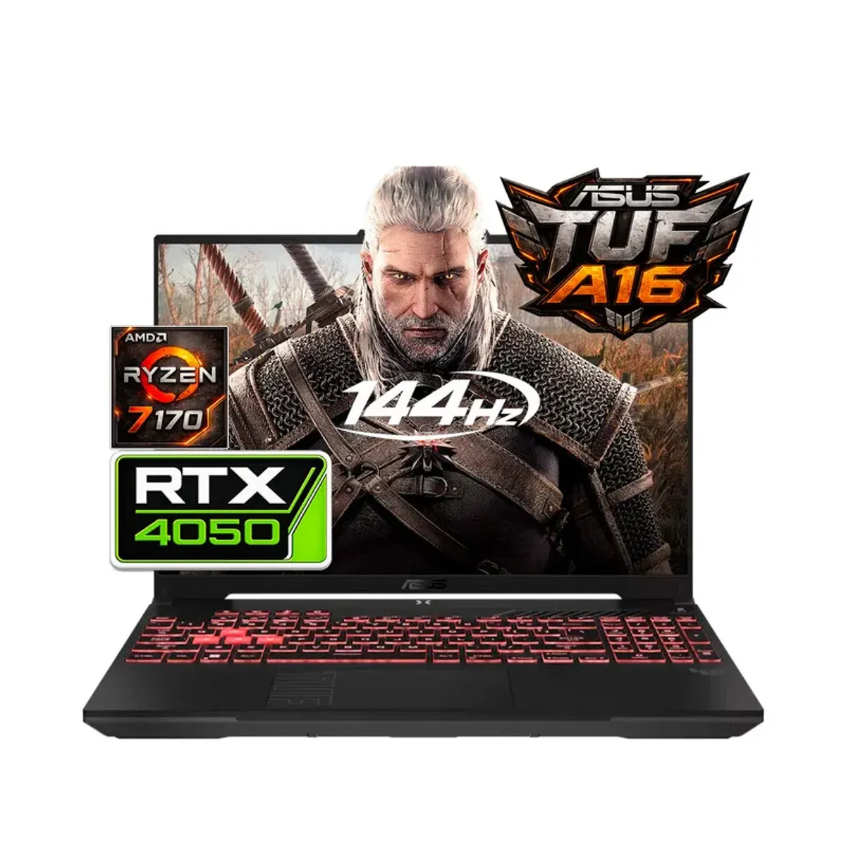ASUS - Portátil Gamer Asus Tuf A16 Ryzen 7 170 16   512 SSD  RTX 4050 6GB 144Hz 16 WUXGA